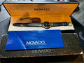 Movado Museum watch 33mm 14K Solid Gold Black Dial Zenith ALL ORIG w/Box&papers