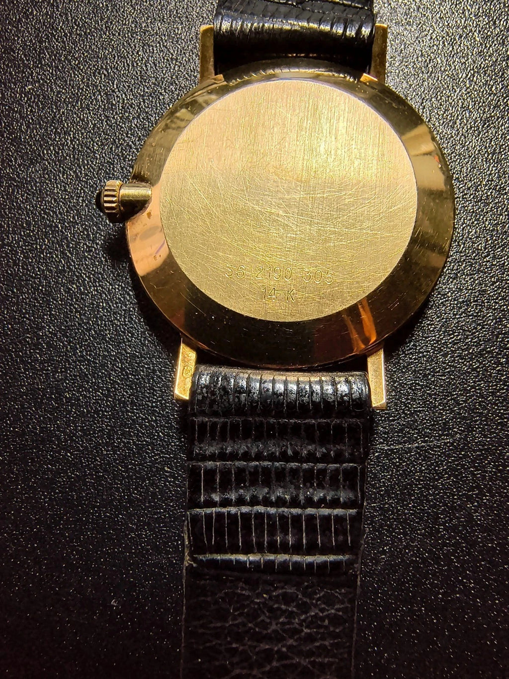 Movado Museum watch 33mm 14K Solid Gold Black Dial Zenith ALL ORIG w/Box&papers