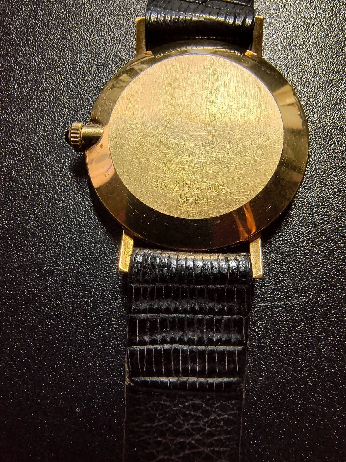 Movado Museum watch 33mm 14K Solid Gold Black Dial Zenith ALL ORIG w/Box&papers