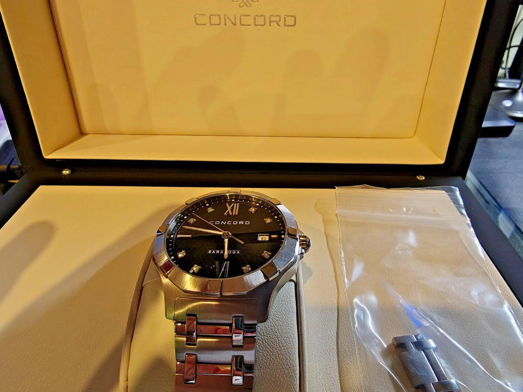 Concord Saratoga Men’s Diamond markers/Black pattern dial 40 mm